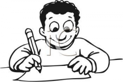Kids Writing Clipart Black And White | Clipart Panda - Free ...