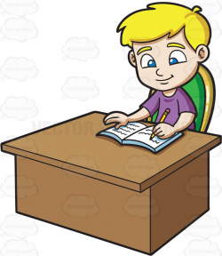 Boy writing clipart 3 » Clipart Station