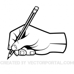 HAND WITH A PEN VECTOR CLIP ART - Free vector image in AI ...