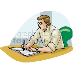 teacher writing clipart. Royalty-free clipart # 160495