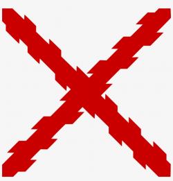 Big Red X Transparent Background - Cross Of Burgundy Flag ...