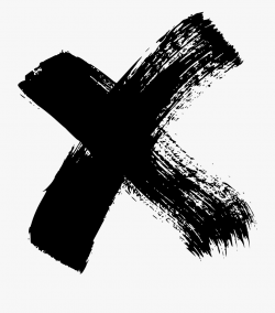 Brush Stroke Cross Png - Black Brush Stroke X , Transparent ...