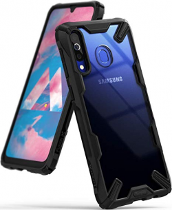 Ringke Fusion-X Designed for Galaxy M30 Case Ergonomic Transparent  [Military Drop Tested Defense] PC Back TPU Bumper Impact Resistant  Protection Shock ...