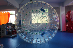 Transparent Blue Handle PVC Inflatable Zorb Ball , 3m x 2m ...