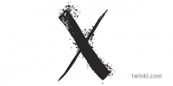 Graffiti Alphabet X Letters Pack KS2 Bw RGB Illustration ...