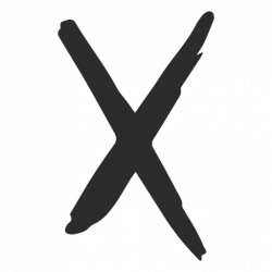 X cross scribble icon - Transparent PNG & SVG vector