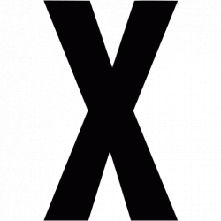 Black letter x icon - Free black letter icons