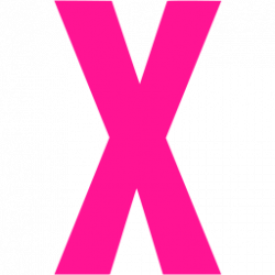 Deep pink letter x icon - Free deep pink letter icons