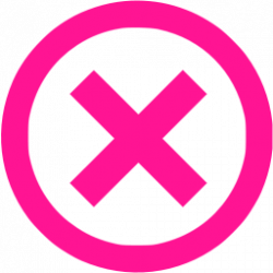 Deep pink x mark 4 icon - Free deep pink x mark icons