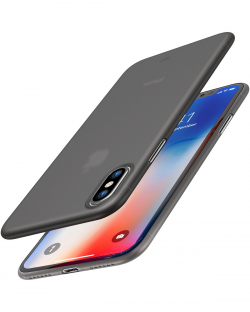 TOZO for iPhone X Case, Ultra Thin Hard Cover [0.35mm] World’s Thinnest  Protect Bumper Slim Fit Shell for iPhone 10 / X [ Semi-transparent ] ...