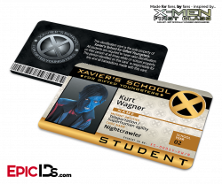 Xavier Institute For Gifted Youngsters \'X-Men\' Student ID Card - Kurt  Wagner / Nightcrawler