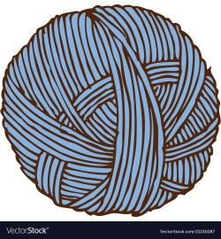 Blue hank of yarn