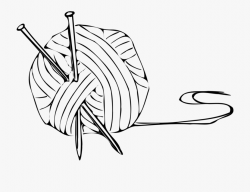 Knitting - Clipart - Yarn Clipart Black And White #647432 ...