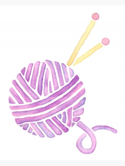 Ball of Yarn - Knitting Watercolor | Poster