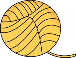 Yellow Ball of Yarn Clip Art - Yellow Ball of Yarn Image