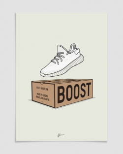 Image of Yeezy 350 v2 Cream White Box in 2019 | Sneakers ...