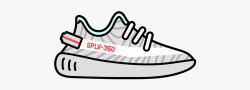 Yeezy 350 Blue Tint - Yeezy Clipart , Transparent Cartoon ...