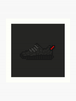 Pixel Yeezy boost 350 Pirate black | Art Print