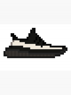 Pixel Yeezy Boost 350 v2 Black White | Laptop Skin
