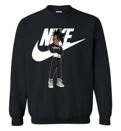 Dragon Ball Majinbu Nike Logo DBZ Uub Yeezy White Sweatshirt