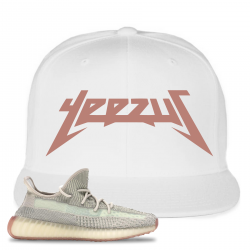 Yeezy Boost 350 V2 Citrin Non-Reflective Yeezus Metallica White Sneaker  Matching Snapback Hat