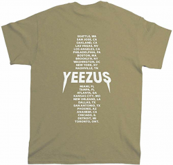 Amazon.com: Cristees Design Yeezus Tour Tan T-Shirt - Yeezy ...