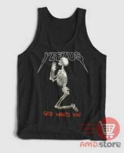Details about yeezus god wants you Shirt yeezy kanye west LOGO T-shirt  indian skull Tank Top 2