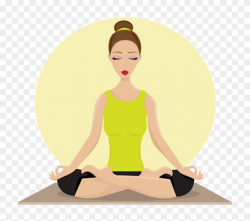 Woman Yoga Lotus Pose Animated Clipart Png Transparent ...