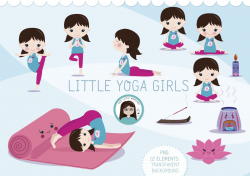 Yoga Clipart - Cute Little Workshop