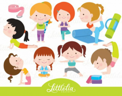 Yoga clipart - exercise clipart - 16074 | Clip art, Baby ...