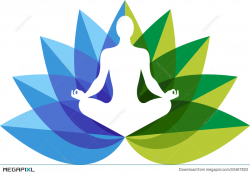 Yoga Zen Logo Illustration 33467823 - Megapixl