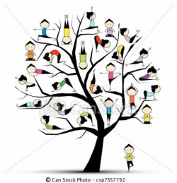 Vector - Yoga practice, tree concept for your design - stock ...