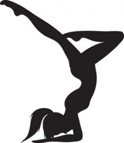 Yoga Clipart Image: Silhouette of a Woman Doing Yoga ...