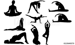 Pregnant Woman Yoga Silhouette | Yoga by Expectant Mother ...