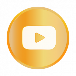 Entertainment, golden, media, social, youtube icon