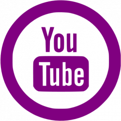 Purple youtube 5 icon - Free purple site logo icons