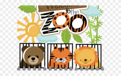 Place Clipart Zoo - Day At The Zoo Coloring Book: - Png Download ...