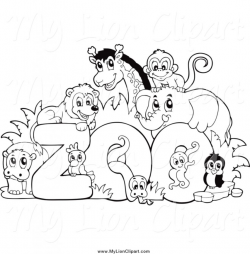 Zoo Animals Clipart Black And White | Wallpapers Mhytic