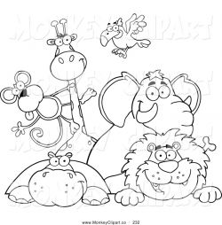 Zoo Animal Coloring Pages New Clip Art Coloring Pages Zoo Animals ...