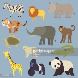 Kids Zoo Animal Set premium clipart - ClipartLogo.com