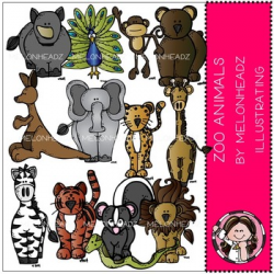 Zoo Animals clip art - COMBO PACK- by Melonheadz