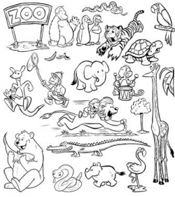 Zoo Animals Clipart Black And White Zoo animals clipart black ...