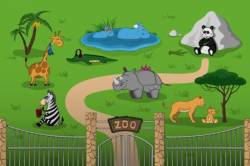 Zoo Clipart scene 13 - 450 X 300 Free Clip Art stock illustration ...