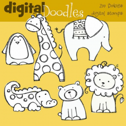 KPM Zoo babies digital stamps | Cool Images | Zoo drawing, Animal ...