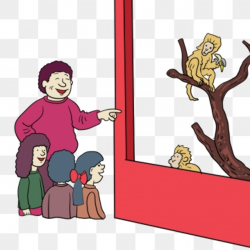 Children Visiting The Zoo, Children Clipart, Children, Zoo PNG ...